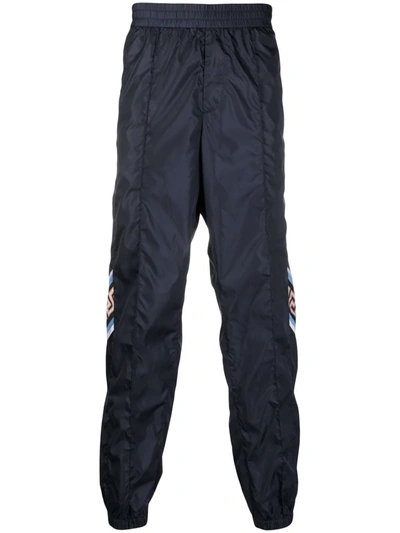 Versace Greca Tapered Track Pants In Blue,light Blue