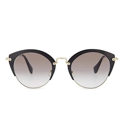 Miu Miu Phantos 53rs Cat-eye Frame Sunglasses In Black