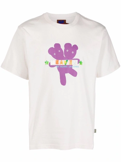 Marc Jacobs Gummy Logo-print T-shirt In Weiss