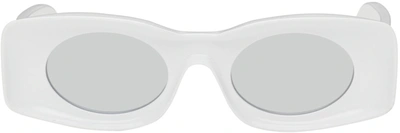 Loewe Paula's Ibiza Rectangle Sunglasses, 49mm In White