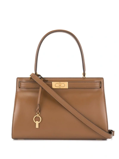 Tory Burch Lee Radziwill Small Satchel Bag In Brown