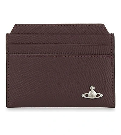 Vivienne Westwood Kent Leather Billfold Wallet In Bordeaux