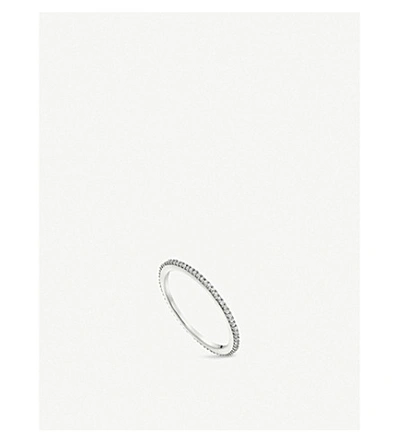 Monica Vinader Skinny Sterling Silver And Diamond Eternity Ring