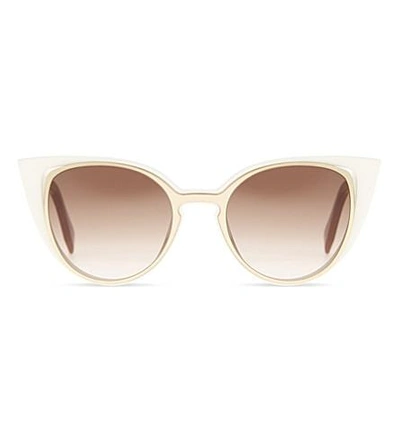 Fendi Fi10136/s Cat-eye-frame Sunglasses In Gold White