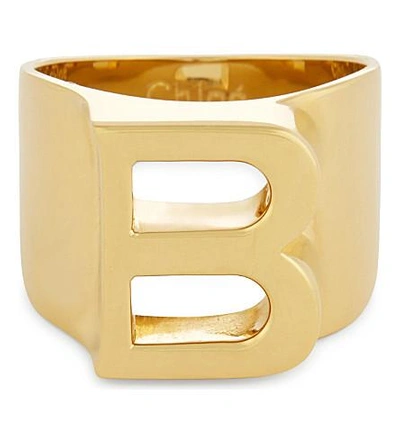 Chloé Alphabet B Ring In Gold