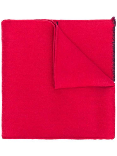 Gucci Perpetuum Logo Print Scarf In Red