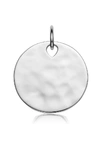 Monica Vinader Engravable Havana Round Pendant Charm In Silver