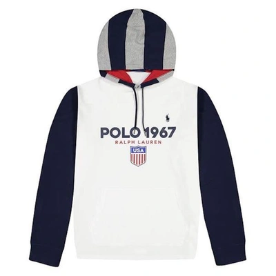 Polo Ralph Lauren Polo 1967 Usa Logo Hoodie In White