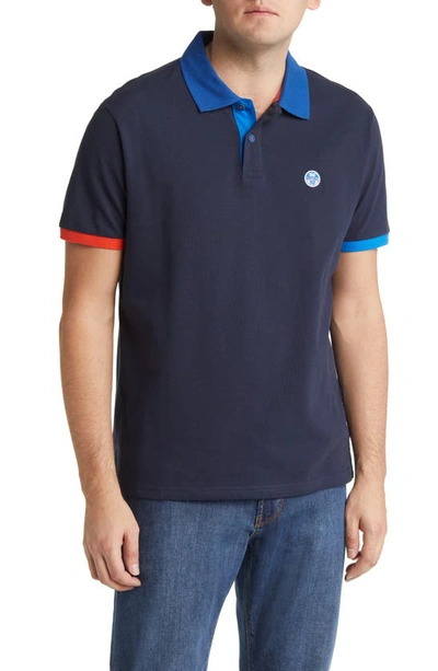 North Sails Polo Shirts In Navy Blue