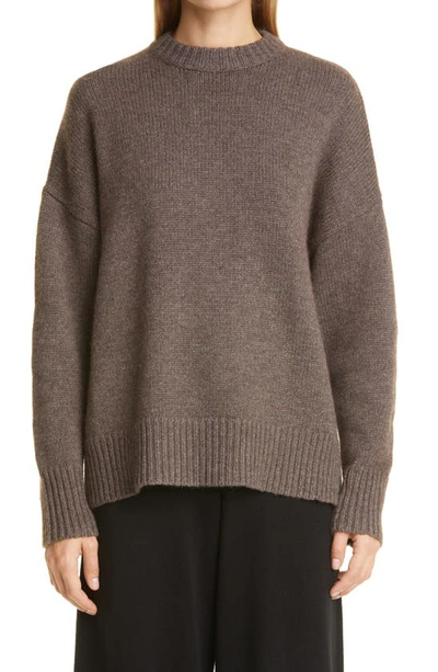 Co Oversize Wool & Cashmere Crewneck Sweater In Brown