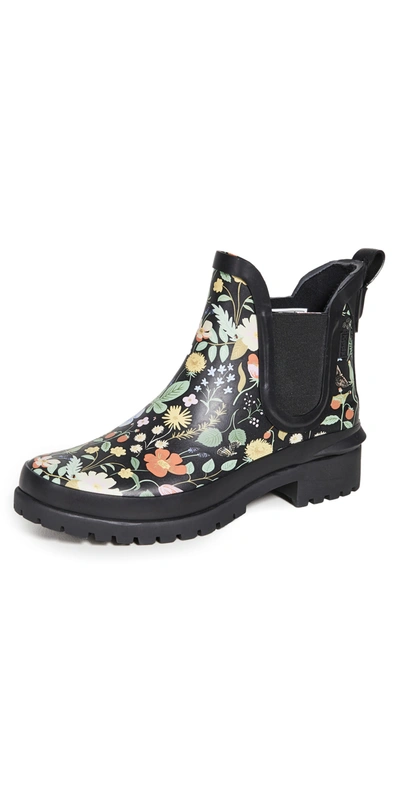 Keds X Rifle Paper Co. Rowan Rain Boot In Black Multi