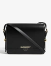 Burberry Womens Black Shiny Grace Small Leather Shoulder Bag