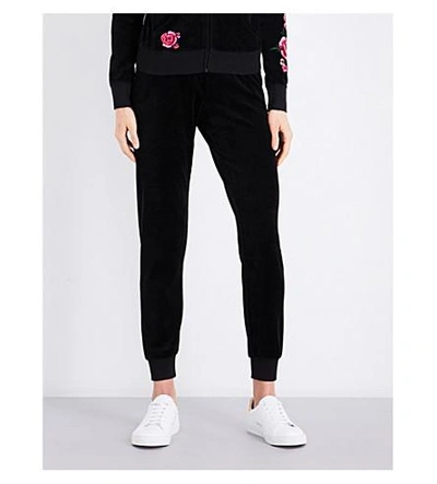 Juicy Couture Zuma Velour Track Pants In Black
