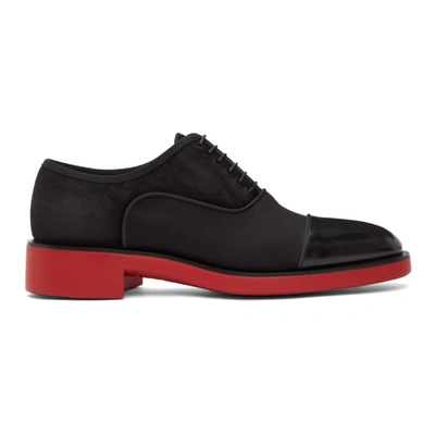 Christian Louboutin Greggo Rxl Leather Oxford Shoes In Bk01 Black