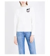 A.w.a.k.e. Abstract-print Cotton-jersey Sweatshirt In Ivory