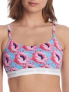 Calvin Klein Ck One Unlined Cami Strap Bralette In Floral Print-multi In Prosper Floral