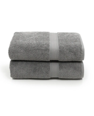 Linum Home Sinemis 2-pc. Bath Towel Set Bedding In Dark Grey
