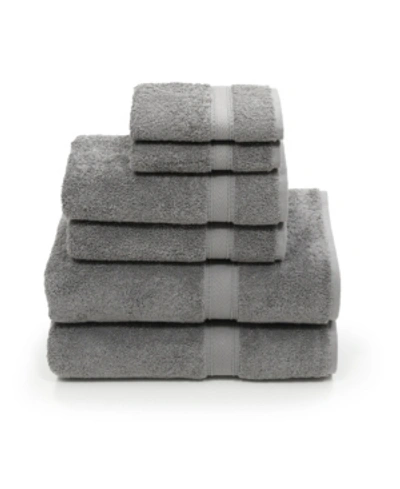 Linum Home Sinemis Terry 6-pc. Towel Set Bedding In Dark Grey