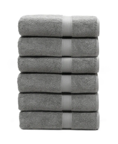 Linum Home Sinemis 6-pc. Bath Towel Set Bedding In Dark Grey