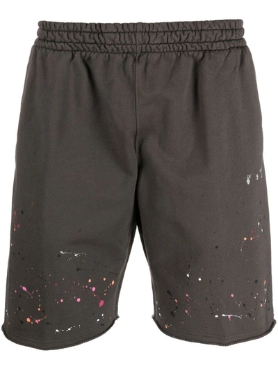 Off-white Vintage Paint Splatter Sweat Shorts In Multicolour