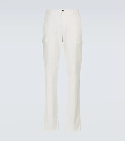 Brunello Cucinelli Straight-leg Cargo Trousers In White