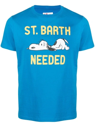 Mc2 Saint Barth Snoopy Graphic-print T-shirt In Blue