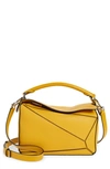 Loewe Small Puzzle Leather Shoulder Bag In Narcisus Yellow