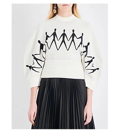 Sportmax Tony Knitted Sweater In Ivory