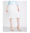 Max Mara Bugia Stretch-wool Skirt In White