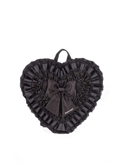 Balenciaga Bows Heart-shaped Backpack In Black