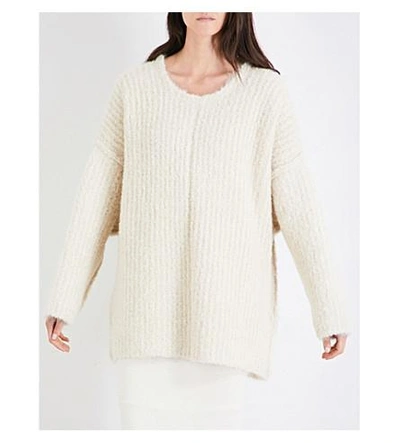 Yeezy Season 4 Cable-knit Sweater In Cream
