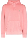 Polo Ralph Lauren Cotton Blend Knit Hoodie In Pink