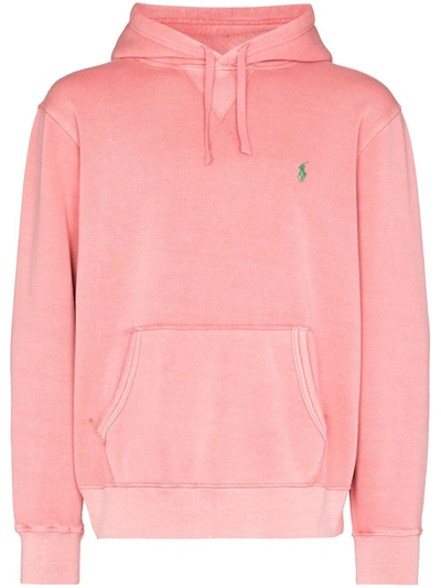Polo Ralph Lauren Cotton Blend Knit Hoodie In New Brick