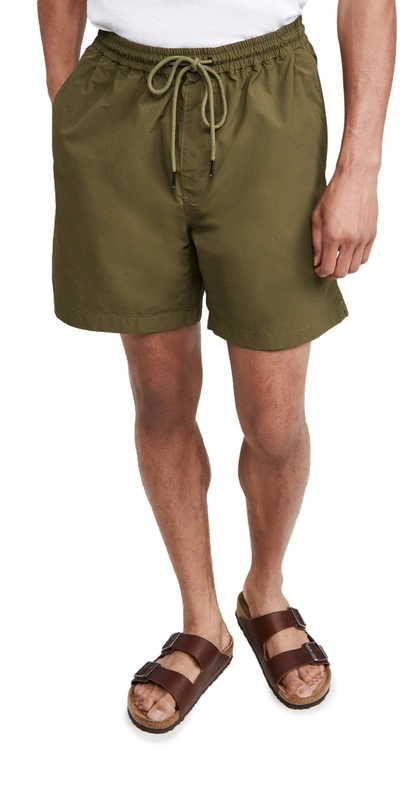 Madewell Everywear Shorts In Desert Olive