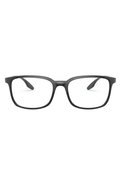 Prada Pillow 55mm Optical Glasses In Pol Black