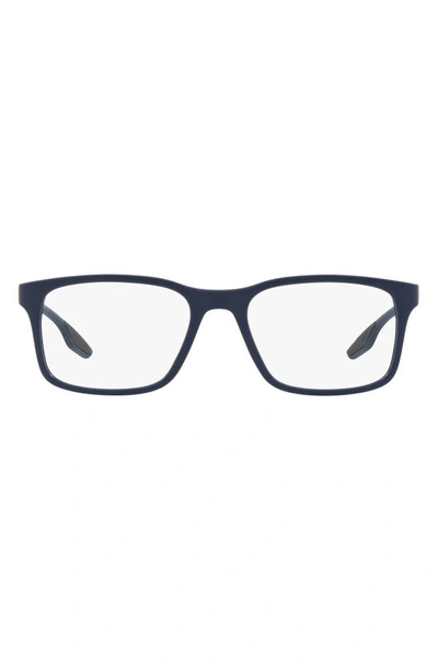 Prada 54mm Pillow Optical Glasses In Matte Blue