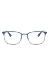 Ray Ban 52mm Optical Glasses In Matte Blue