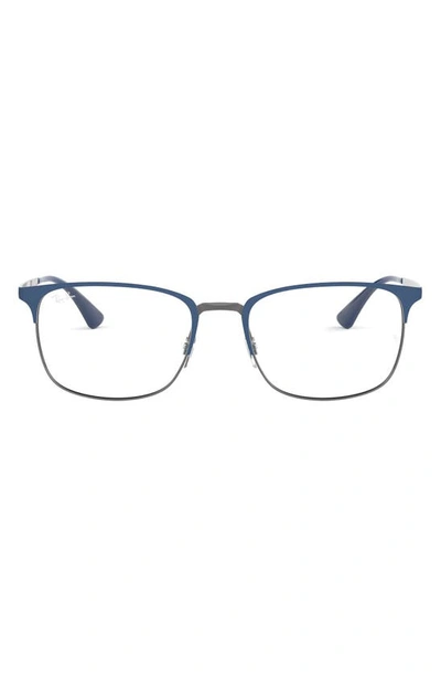 Ray Ban 52mm Optical Glasses In Matte Blue