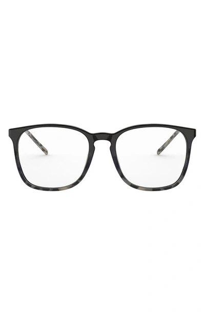 Ray Ban 54mm Square Optical Glasses In Blue Havana