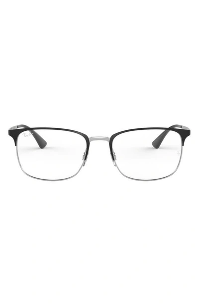 Ray Ban 52mm Optical Glasses In Black Silver