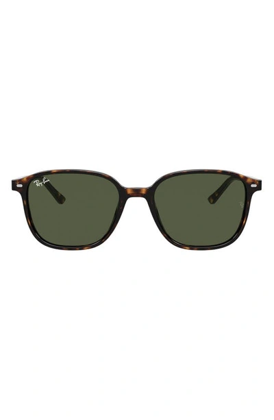 Ray Ban 53mm Square Sunglasses In Green Havana