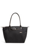 Longchamp Le Pliage Club Small Shoulder Tote In Black