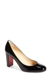 Christian Louboutin Lady Gena Round Toe Pump In Black/ Black