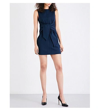 Ted Baker Colour By Numbers Papron Stretch-crepe Mini Dress In Navy