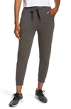 Zella Amazing Fleece Crop Jogger Pants In Grey Medium Charcoal Heather