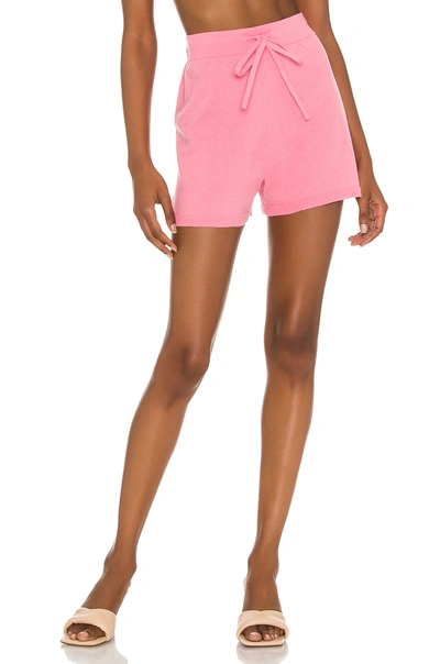 Sanctuary Essential Cotton Blend Pull-on Shorts In Sugar Pink