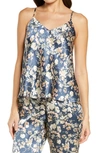 Nordstrom Silk Camisole In Navy Denim Ethereal Floral