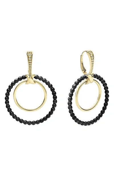 Lagos Color Switch 18k Multi-ceramic Hoop Earrings In Gold