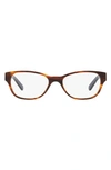Tory Burch 51mm Rectangular Optical Glasses In Dark Brown