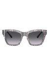 Dolce & Gabbana 53mm Gradient Cat Eye Sunglasses In Black
